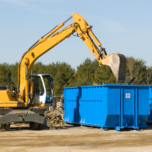 are there any restrictions on where a residential dumpster can be placed in Merino